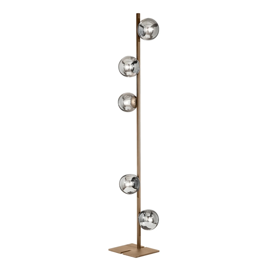 Ondaluce - Podna lampa MONILE 5xE14/10W/230V 170 cm zlatna/bijela