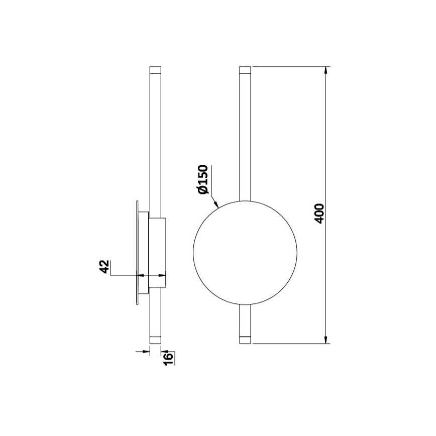 Ondaluce - prigušiva LED zidna svjetiljka JAMES LED/16W/230V zlatna