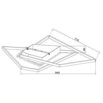 Ondaluce - Prigušiva stropna svjetiljka GALAXY LED/90W/230V zlatna