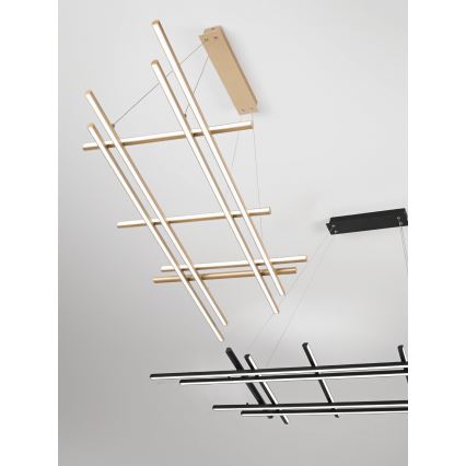 Ondaluce - prigušivi LED luster na sajli MOVIDA LED/114W/230V crna