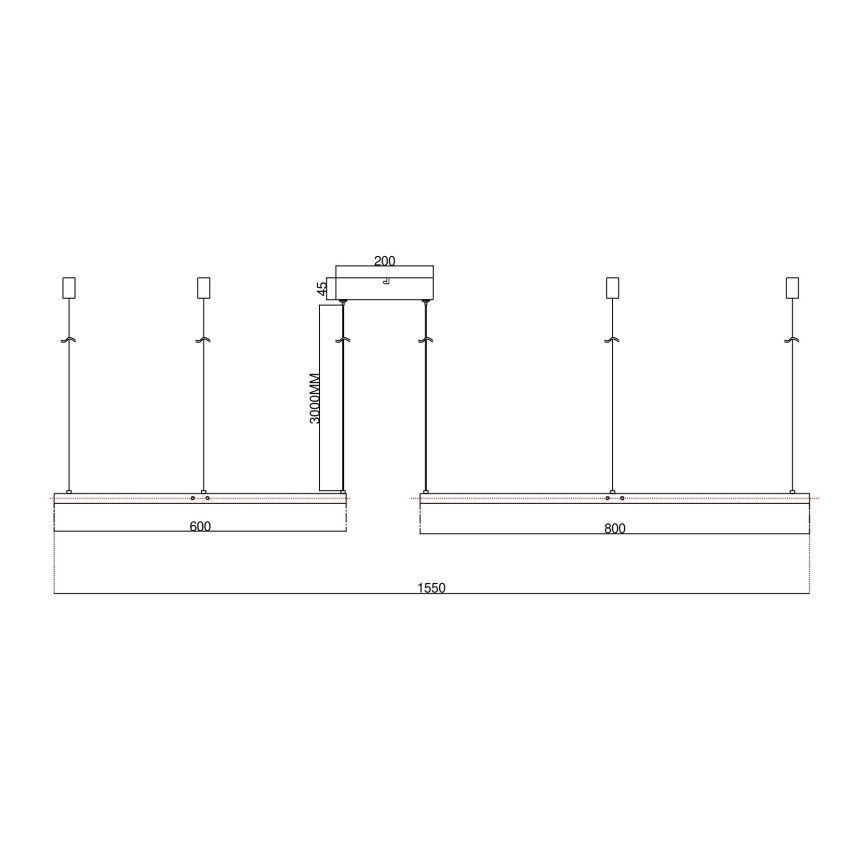 Ondaluce - LED luster SOEL na kabelu s mogućnošću prigušivanja LED/28W/230V + LED/38W + LED/47W Ø 100/80/60 cm bijela