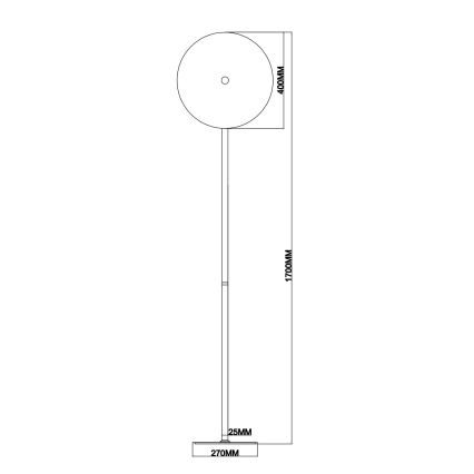 Ondaluce - LED podna lampa s mogućnošću prigušivanja JOKEY LED/15W/230V 170 cm zlatna/zadimljeno bež