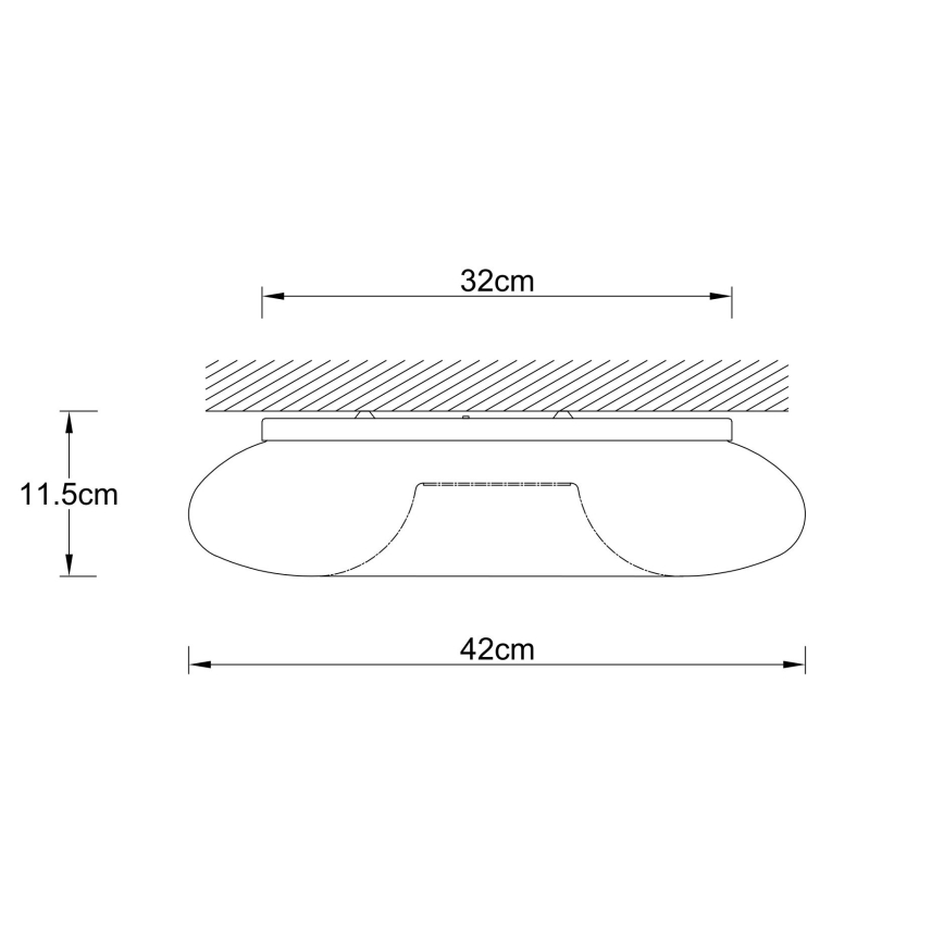 Ondaluce - Stropna svjetiljka DODI 3xE27/15W/230V promjer 42 cm bijela