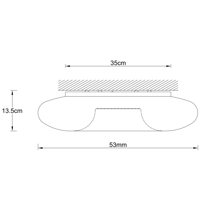 Ondaluce - Stropno svjetlo DODI 4xE27/15W/230V prom. 53 cm bijela