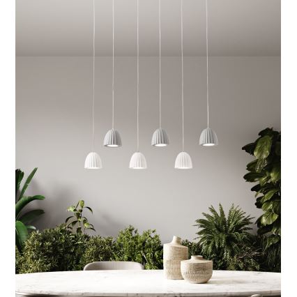 Ondaluce - Viseća svjetiljka na lanku CONCRETE 1xGU10/7,5W/230V pr. 10,5 cm beton/siva