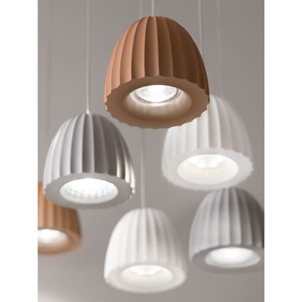 Ondaluce - Viseća svjetiljka na lanku CONCRETE 1xGU10/7,5W/230V pr. 10,5 cm beton/siva