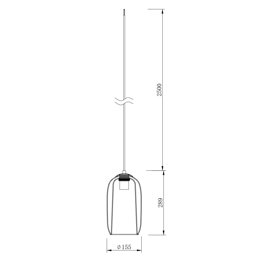 Ondaluce - Viseći luster na kablu BONNIE 1xE27/15W/230V, promjer 15 cm, dimno bež