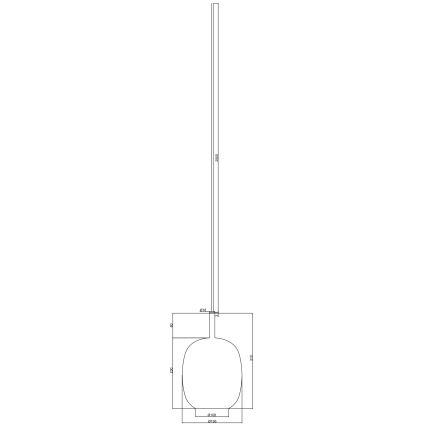 Ondaluce - Visilica na kabelu THELMA 1xE27/15W/230V Ø 19,5 cm zlatna/zadimljeno bež