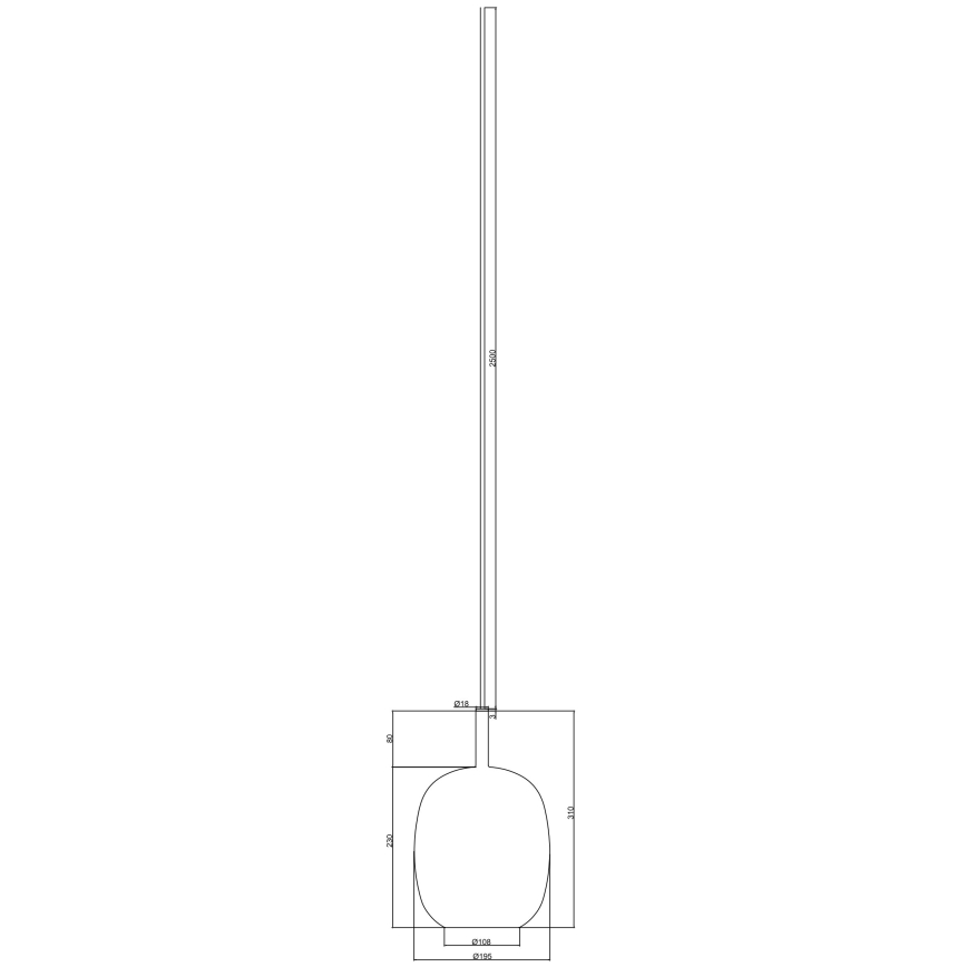 Ondaluce - Visilica na kabelu THELMA 1xE27/15W/230V Ø 19,5 cm zlatna/zadimljeno bež