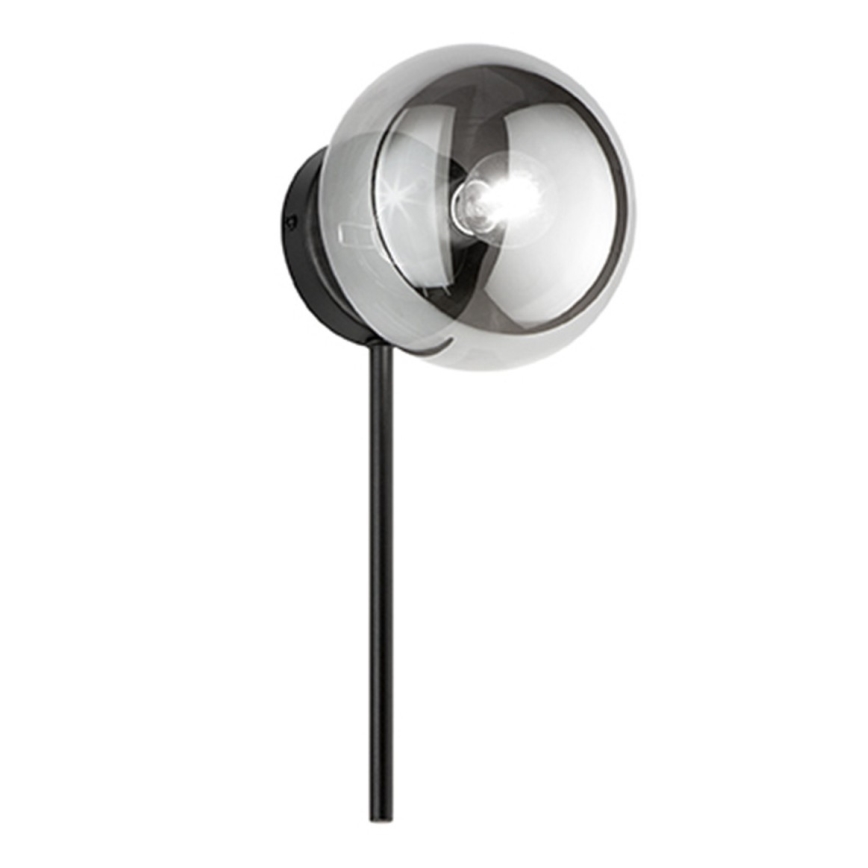 Ondaluce - Zidna svjetiljka JEWEL 1xE14/10W/230V crna/zadimljena crna