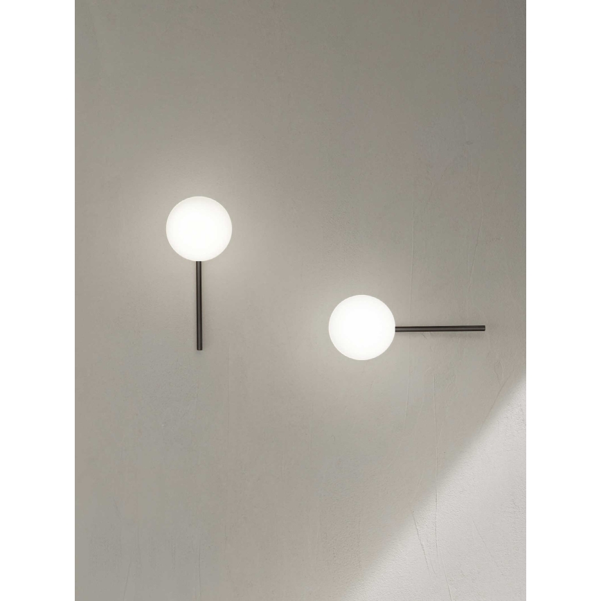 Ondaluce - Zidna svjetiljka JEWEL 1xE14/10W/230V u zadimljenoj crnoj boji