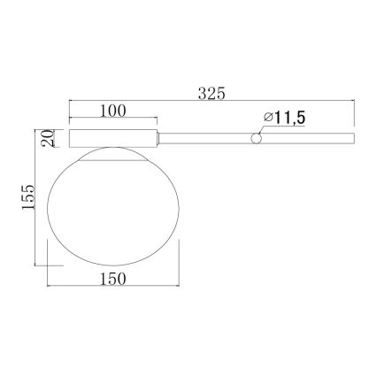 Ondaluce - Zidna svjetiljka JEWEL 1xE14/10W/230V u zadimljenoj crnoj boji