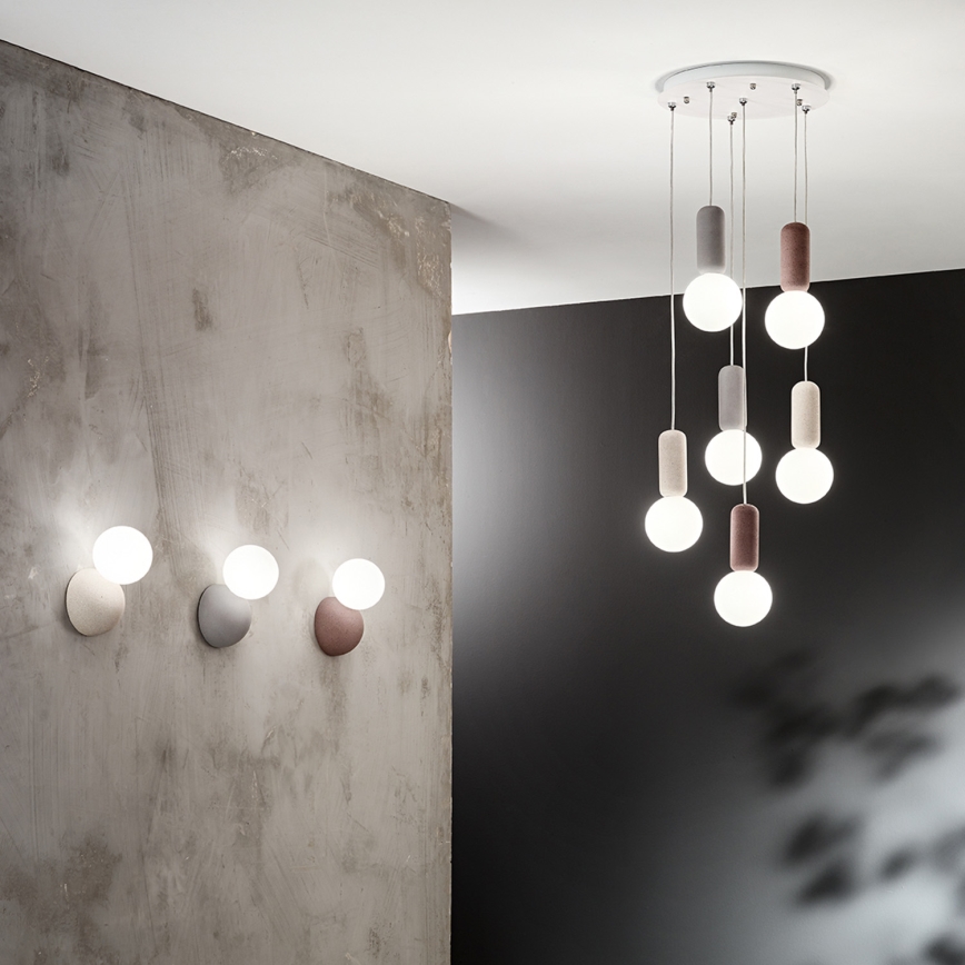 Ondaluce - Zidna svjetiljka ROCK 1xG9/7W/230V bijela