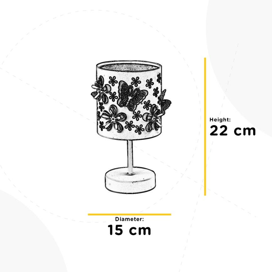 ONLI - Dječja lampica TITILLA 1xE14/6W/230V 22 cm ljubičasta/bijela