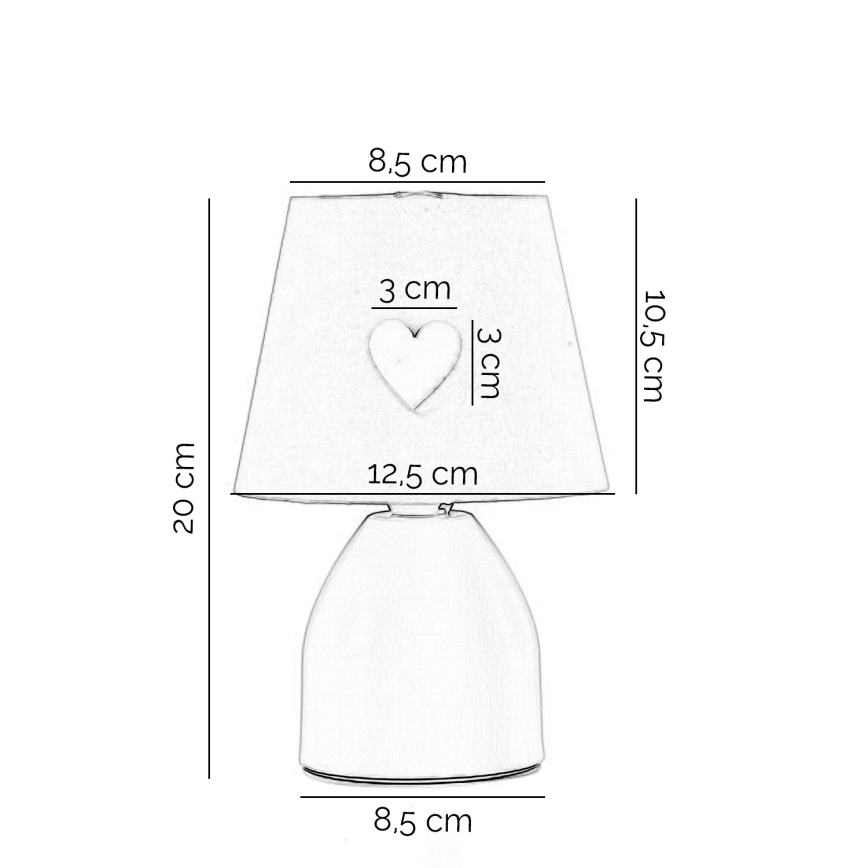 ONLI - Dječja lampica TITTA 1xE14/6W/230V 20 cm bijela