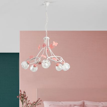 ONLI - Dječji luster BUTTERFLY 5xE14/6W/230V