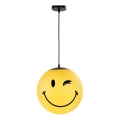 ONLI - Dječji luster na kabelu SMILEY 1xE27/15W/230V žuta
