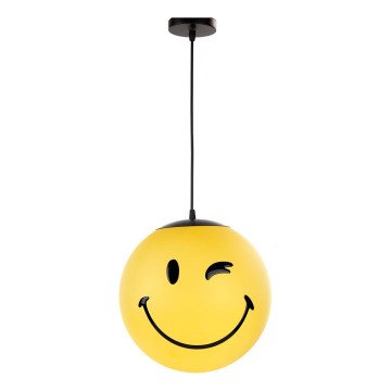 ONLI - Dječji luster na kabelu SMILEY 1xE27/15W/230V žuta
