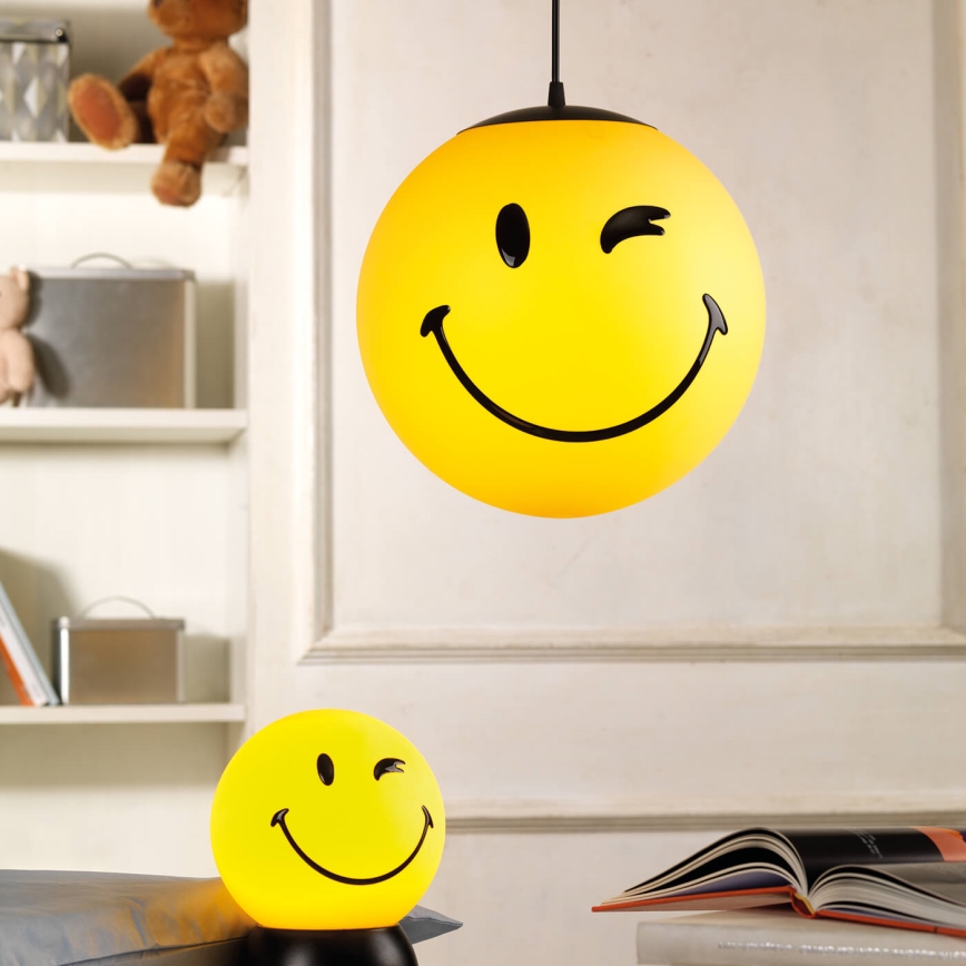 ONLI - Dječji luster na kabelu SMILEY 1xE27/15W/230V žuta