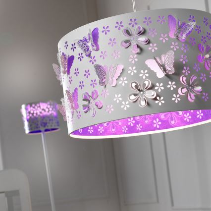 ONLI - Dječji luster TITILLA 1xE27/22W/230V ljubičasta/bijela