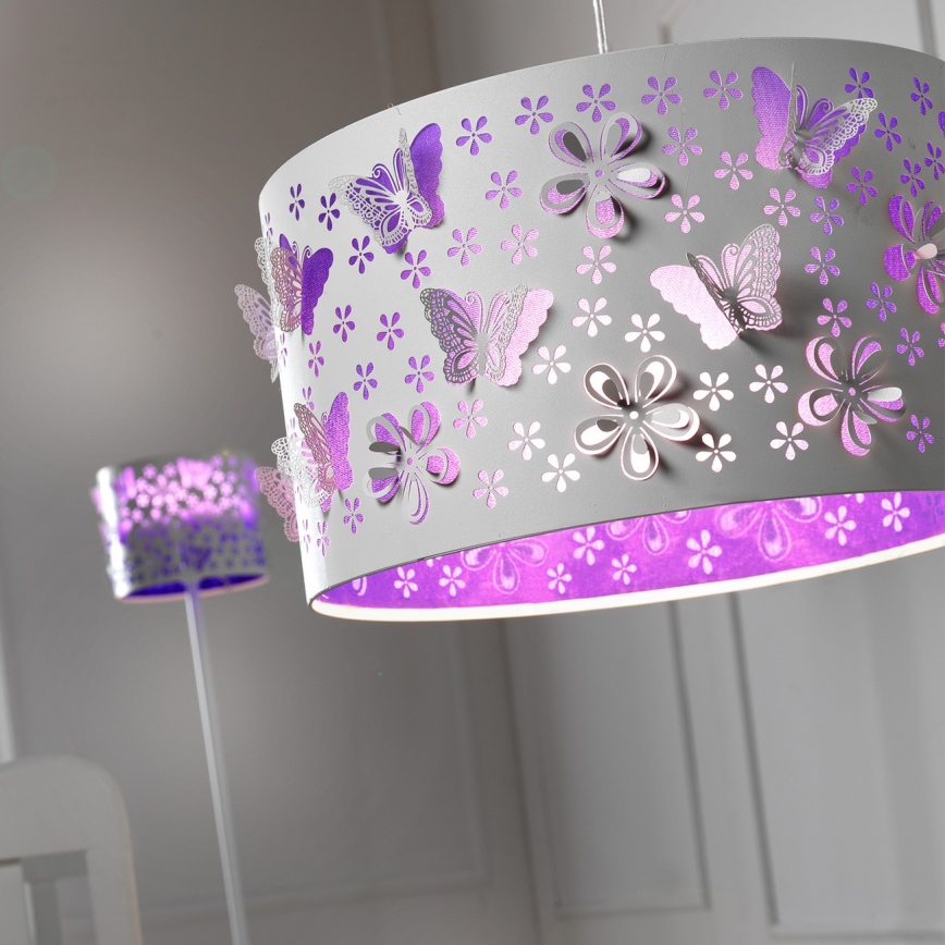 ONLI - Dječji luster TITILLA 1xE27/22W/230V ljubičasta/bijela