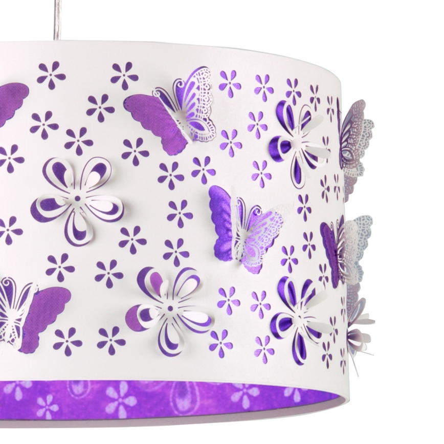 ONLI - Dječji luster TITILLA 1xE27/22W/230V ljubičasta/bijela