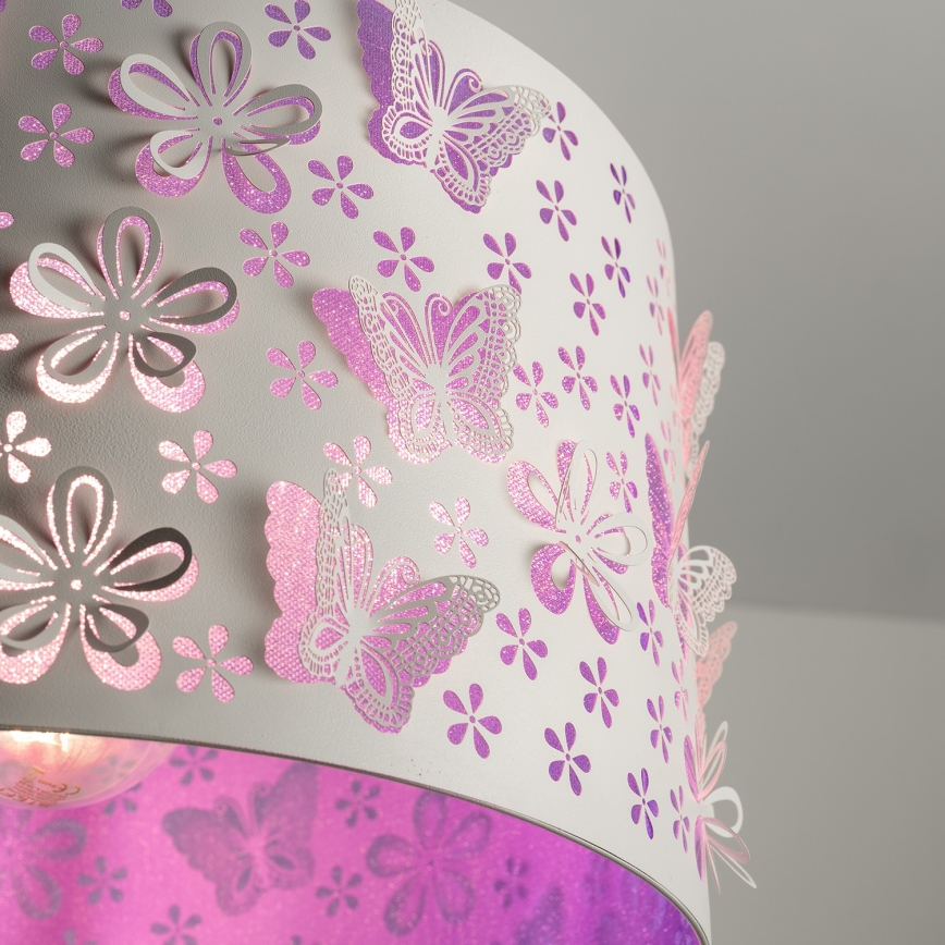 ONLI - Dječji luster TITILLA 1xE27/22W/230V ljubičasta/bijela