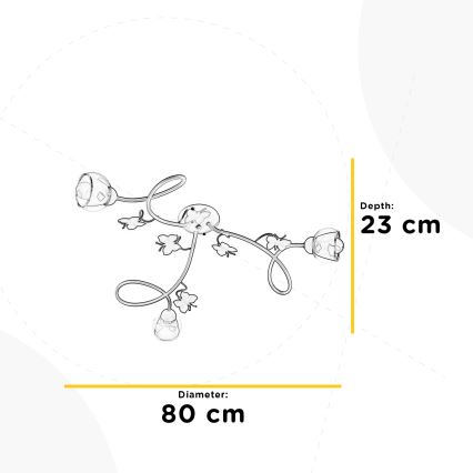 ONLI - Dječji nadgradni luster BUTTERFLY 3xE14/6W/230V