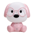 ONLI - LED dječja noćna lampica s prigušivanjem PUPPIES LED/3W/230V 20 cm pas/ružičasta