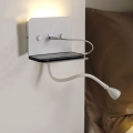ONLI - LED fleksibilna lampa s policom i USB punjenjem PLAK LED/1W/230V bijela