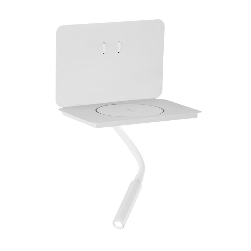 ONLI - LED fleksibilna lampica s policom i QI bežičnim punjenjem WIK LED/6,5W/230V + LED/3W bijela