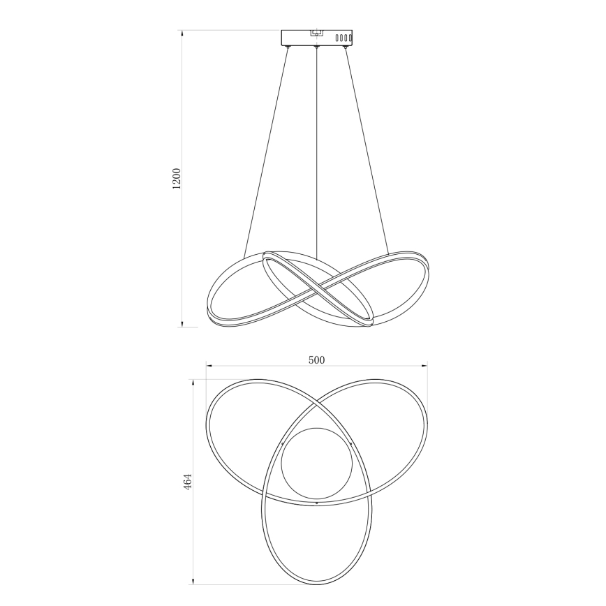 ONLI - LED Luster na sajli DAFNE LED/30W/230W 4000K crna