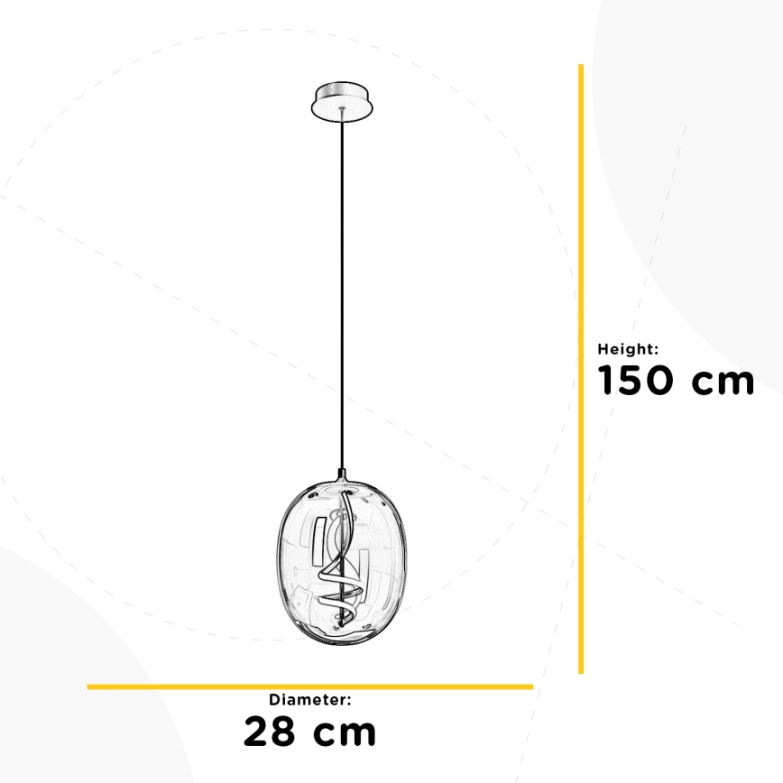 ONLI - LED Luster na sajli LILLY LED/12W/230V 4000K crna