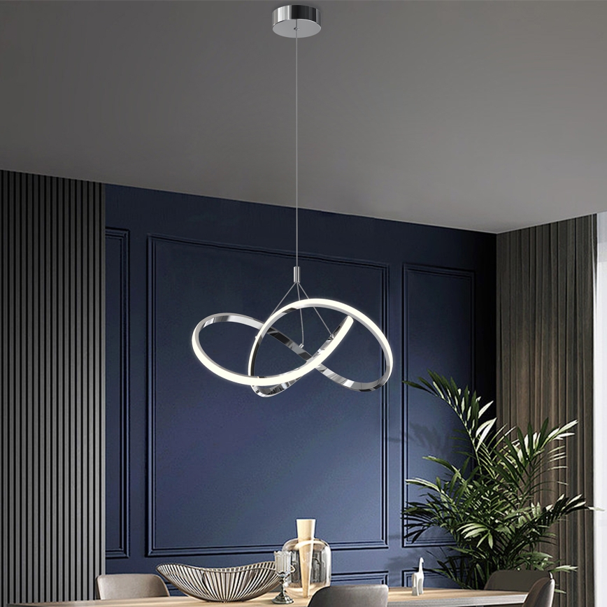 ONLI - LED Luster na sajli LOOP LED/40W/230V 4000K sjajni krom