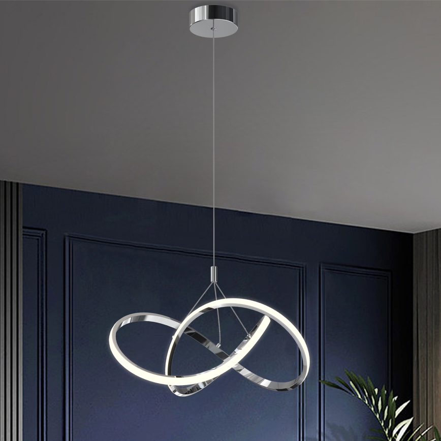 ONLI - LED Luster na sajli LOOP LED/40W/230V 4000K sjajni krom