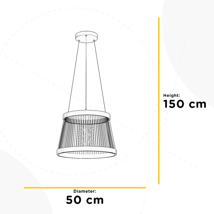 ONLI - LED Luster na sajli MATE LED/40W/230V 4000K crna