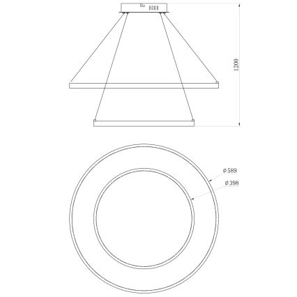 ONLI - LED luster na sajli NOELIA LED/30W/230V crna