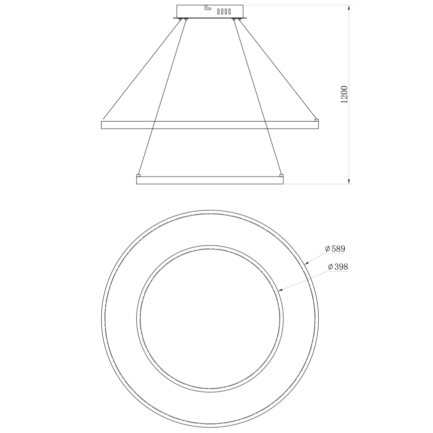 ONLI - LED luster na sajli NOELIA LED/30W/230V crna