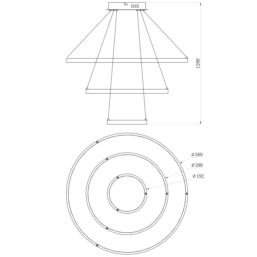 ONLI - LED luster na sajli NOELIA LED/40W/230V zlatna