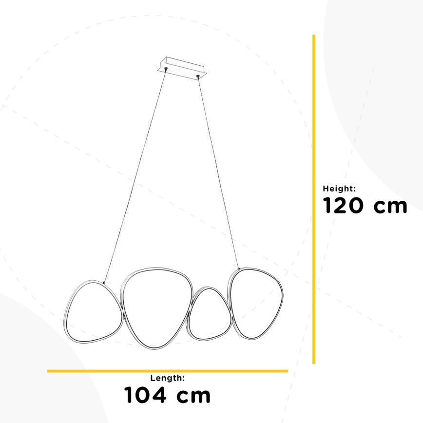 ONLI - LED Luster na sajli ROMEO LED/48W/230V 4000K bijela