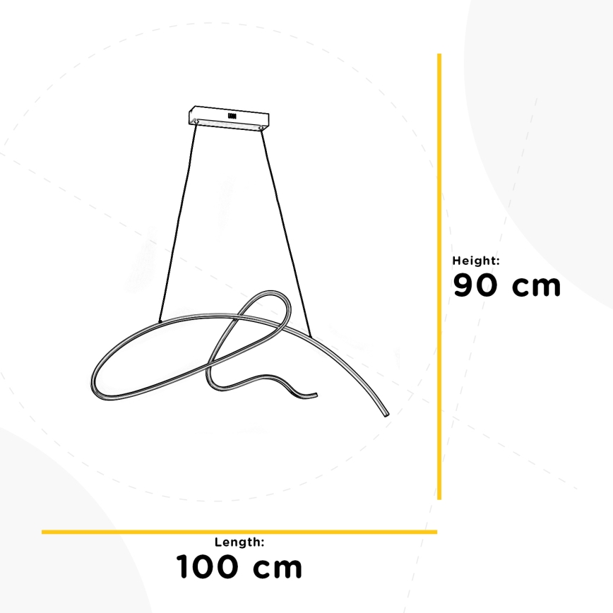 ONLI - LED Luster na sajli SIGN LED/42W/230V 4000K zlatna