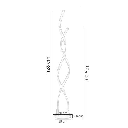 ONLI -  LED Podna lampa DAFNE LED/38W/230V 4000K crna