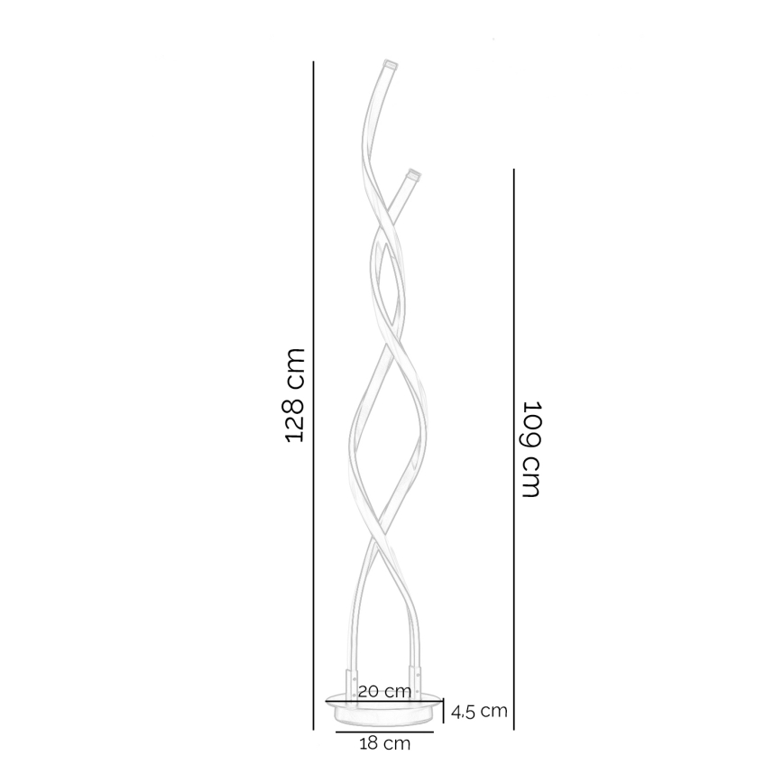 ONLI -  LED Podna lampa DAFNE LED/38W/230V 4000K crna