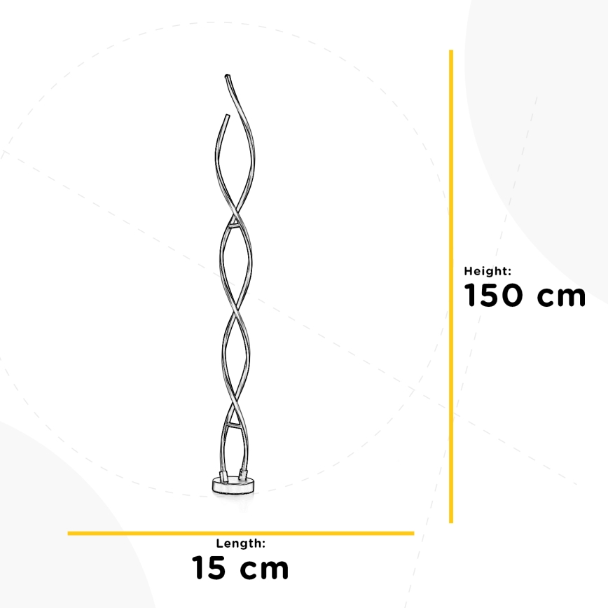ONLI - LED Podna lampa DNA LED/24W/230V 4000K srebrna