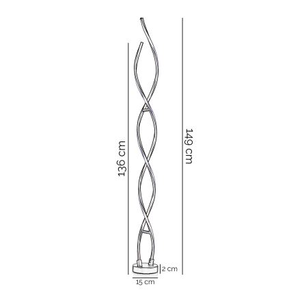 ONLI - LED Podna lampa DNA LED/24W/230V 4000K srebrna