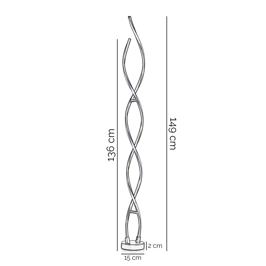 ONLI - LED Podna lampa DNA LED/24W/230V 4000K srebrna