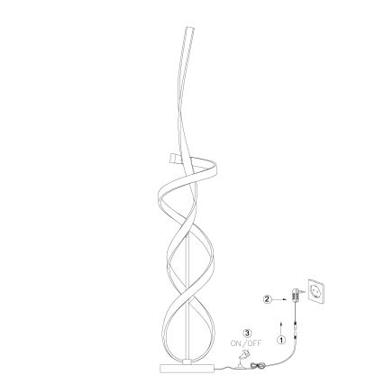 ONLI - LED Podna lampa KIRA LED/31W/230V 4000K zlatna