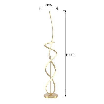 ONLI - LED Podna lampa KIRA LED/31W/230V 4000K zlatna