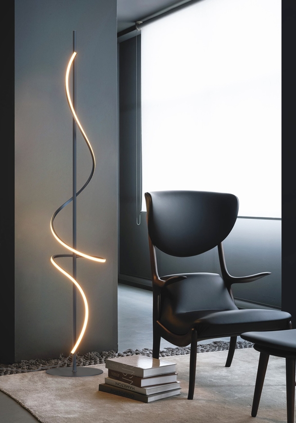 ONLI - LED Podna lampa TWIST LED/24W/230V 4000K crna