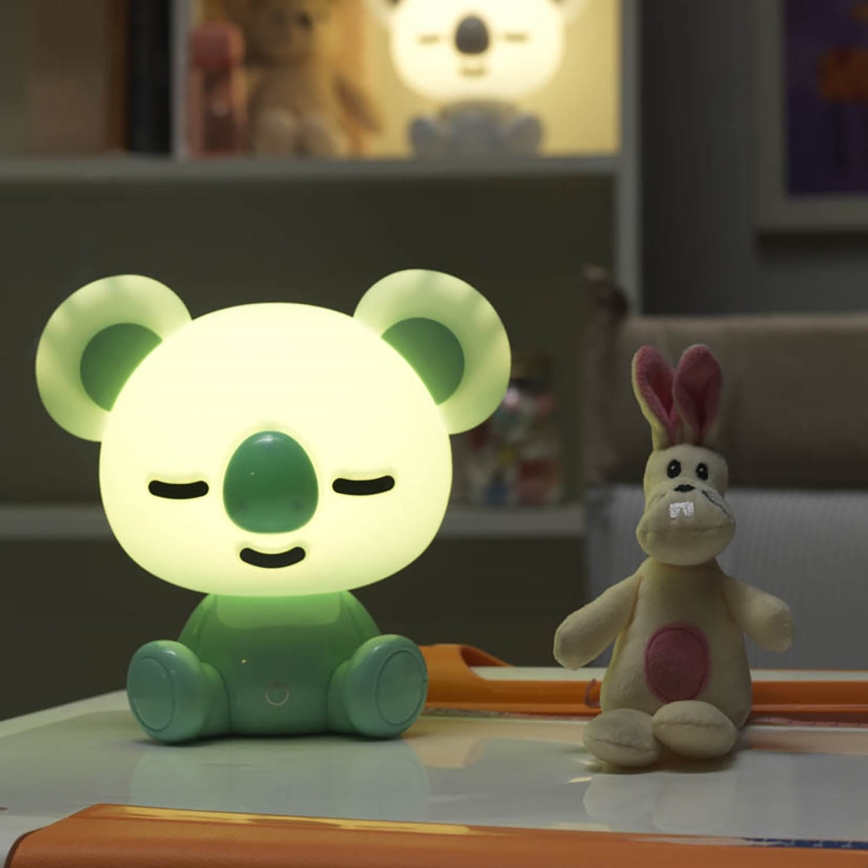 ONLI - LED dječja noćna lampica s prigušivanjem PUPPIES LED/3W/230V 20 cm koala/zelena